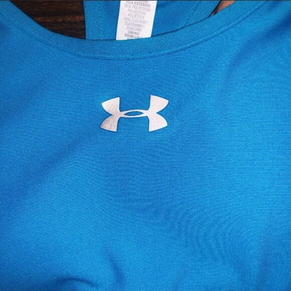 Under Armour Racerback Compression Sports Bra Blue Size XS - Picture 3 of 6